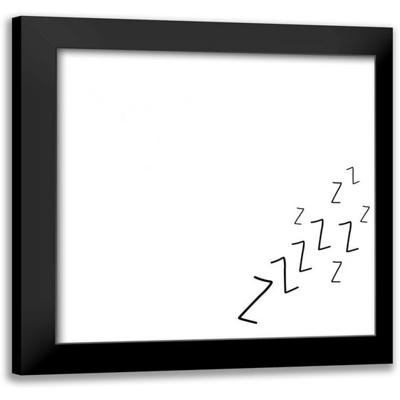 CAD Designs 20x20 Black Modern Framed Museum Art Print Titled - Lets Sleep In II