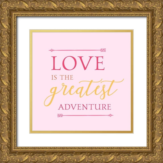 CAD Designs 20x20 Gold Ornate Wood Framed with Double Matting Museum Art Print Titled - Greatest Adventure
