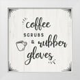 thumbnail image 1 of CAD Designs 20x20 White Modern Wood Framed Museum Art Print Titled - Coffee Scrubs, 1 of 4