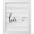 thumbnail image 1 of CAD Designs 20x24 White Modern Wood Framed Museum Art Print Titled - Love Deeply, 1 of 4
