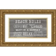 thumbnail image 1 of CAD Designs 24x14 Gold Ornate Wood Framed with Double Matting Museum Art Print Titled - Beach Rules, 1 of 4