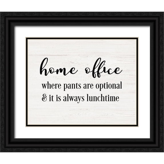 CAD Designs 24x20 Black Ornate Wood Framed with Double Matting Museum Art Print Titled - Pants Optional