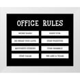 thumbnail image 1 of CAD Designs 24x20 White Modern Wood Framed Museum Art Print Titled - Office Rules, 1 of 4