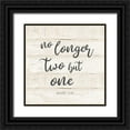 thumbnail image 1 of CAD Designs 26x26 Black Ornate Wood Framed with Double Matting Museum Art Print Titled - No Longer Two, 1 of 4