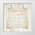 thumbnail image 1 of CAD Designs 26x26 White Modern Wood Framed Museum Art Print Titled - Laundry Rules, 1 of 4