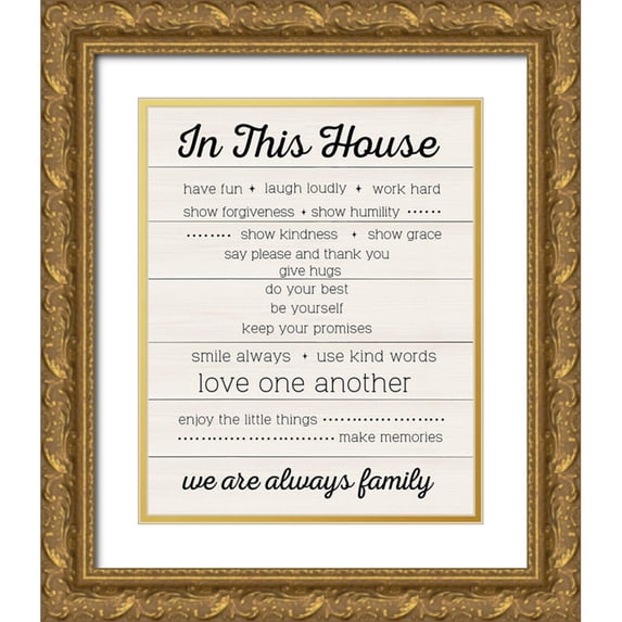 CAD Designs 26x32 Gold Ornate Wood Framed with Double Matting Museum Art Print Titled - In This House