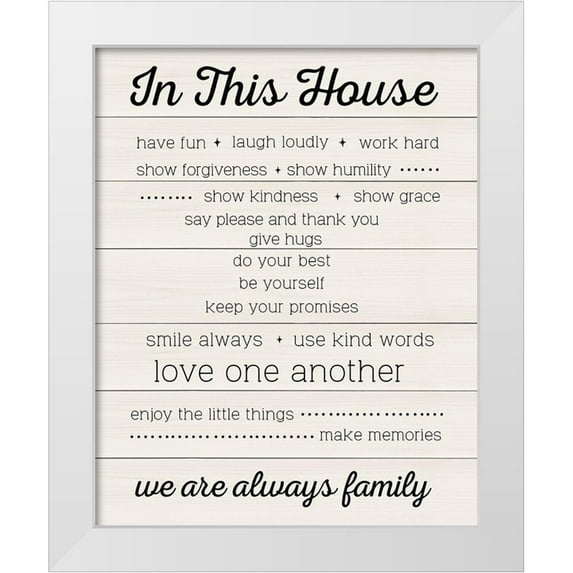CAD Designs 26x32 White Modern Wood Framed Museum Art Print Titled - In This House