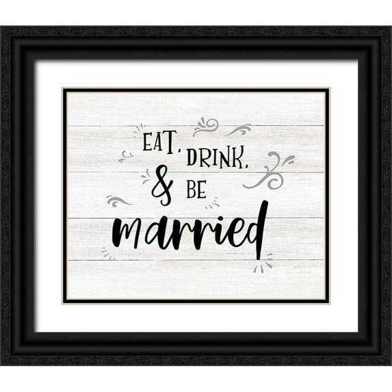 CAD Designs 32x26 Black Ornate Wood Framed with Double Matting Museum Art Print Titled - Be Married