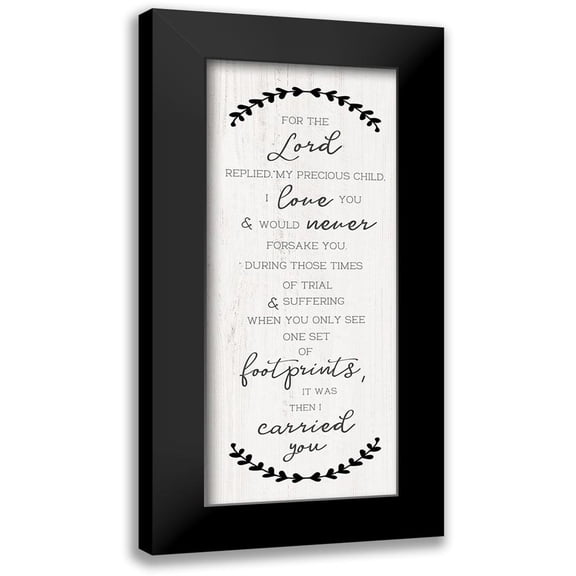 CAD Designs 8x14 Black Modern Framed Museum Art Print Titled - Footprints