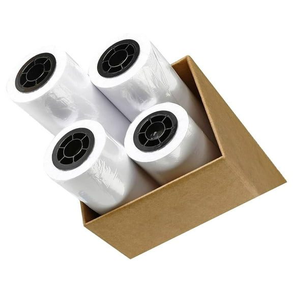 CAD Paper Rolls 24 x 150 (1 Pack - 4 Rolls), 20 lb. Uncoated 96 Bright White Paper on a 2 , 85 GSM Plotter Paper For Engineers, Architects, Copy Service Shops w/Inkjet Printers 1 Case - 4 Rolls
