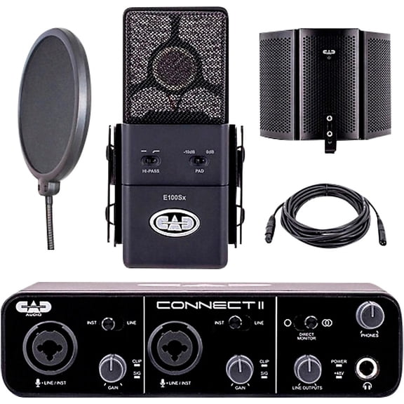 CAD Audio E100SP Recording Studio Pack w/ E100Sx,CX2, AS10, VP1 & CLC25