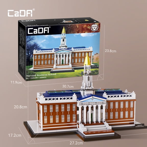 CADA World Famous Architecture America Harvard University Business School Model Sets Build Bricks DIY Toys For Children Gifts