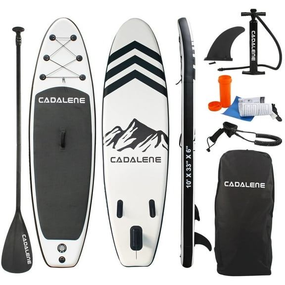 CADALENE Inflatable Stand up Paddle Board with Premium Accessories,10 ft Anti-Slip Sup Paddleboard for Adults & Youth Yoga Fishing Touring
