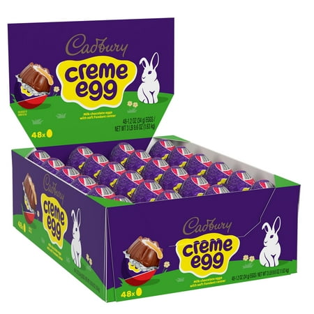 CADBURY, CREME EGG Milk Chocolate Candy, Easter, 1.2 oz, Eggs (48 Ct)