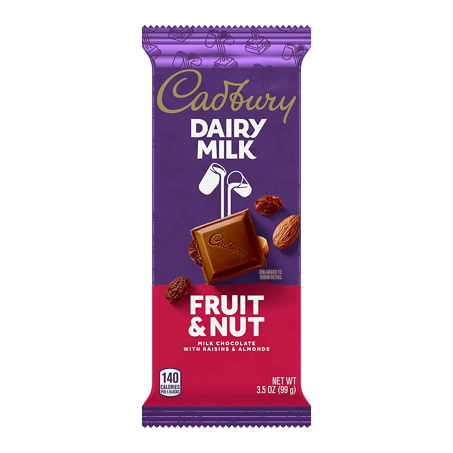 CADBURY DAIRY MILK Fruit & Nut Milk Chocolate Candy Bar, 3.5 oz