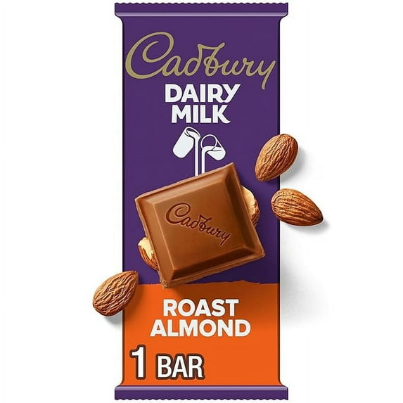 CADBURY DAIRY MILK Roast Almond Milk Chocolate Candy Bar, 3.5 oz ( Pack of 3 )