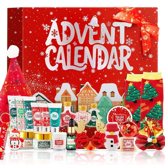 CADDISE Advent Calendar 2025 - 24 Days of Christmas Countdown Calendar, Skincare Gift Set, Self Care Beauty Gifts, Christmas Spa Gift Box for Teen Girls and Women