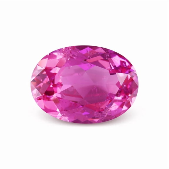 CADERMAY 16ct 13x18mm Oval Shape Lab Grown Pink Sapphire With Cracks And Inclusion Loose Stone Beads For Jewelry Making DIY