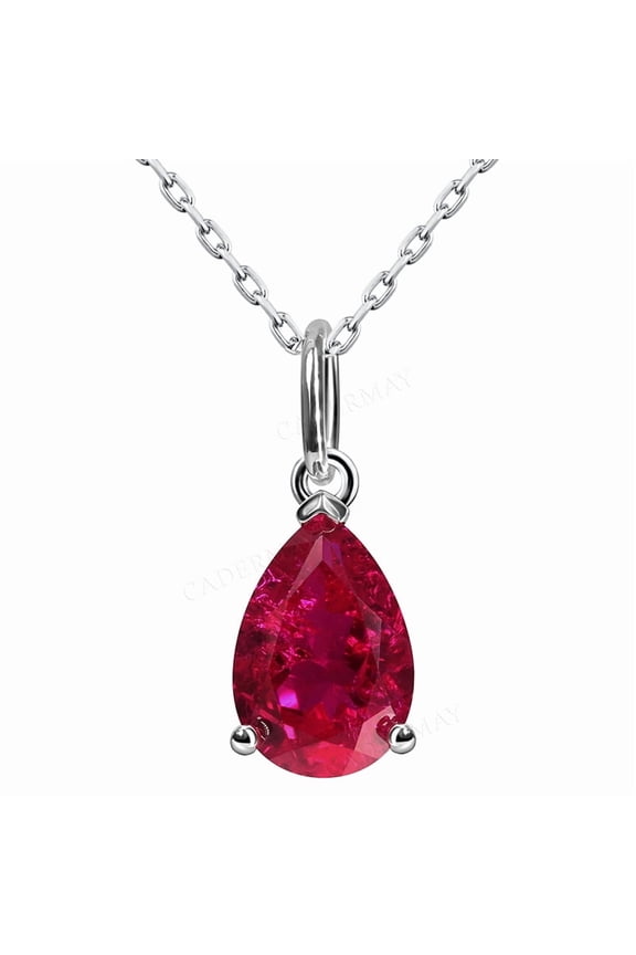 6.5mm Pigeon Blood Red Color Earring And 7x10mm 5# Lab Grown Ruby With Inclusions Stone S925 Sterling Silver Necklace For Women Jewelry