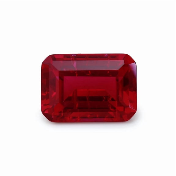 CADERMAY 9.3CT 10x14 Emerald Cut  Pigeon Blood Red Lab Grown Ruby Loose Gemstones With Inclusions Customized Jewelry Making diy