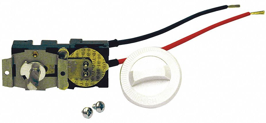 White Single Pole Built-In Thermostat Kit for Com-Pak Heaters