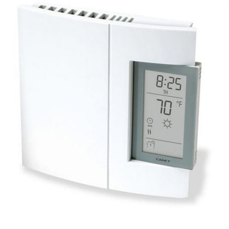 CADET TH106 Programmable Digital Thermostat, 120/240/208V, White 