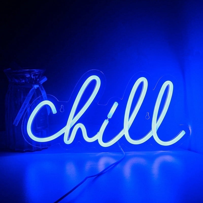 Led Light Cill CADODIS Chill Neon Sign LED Light Bedroom Man Cave Bar Wedding Party ...