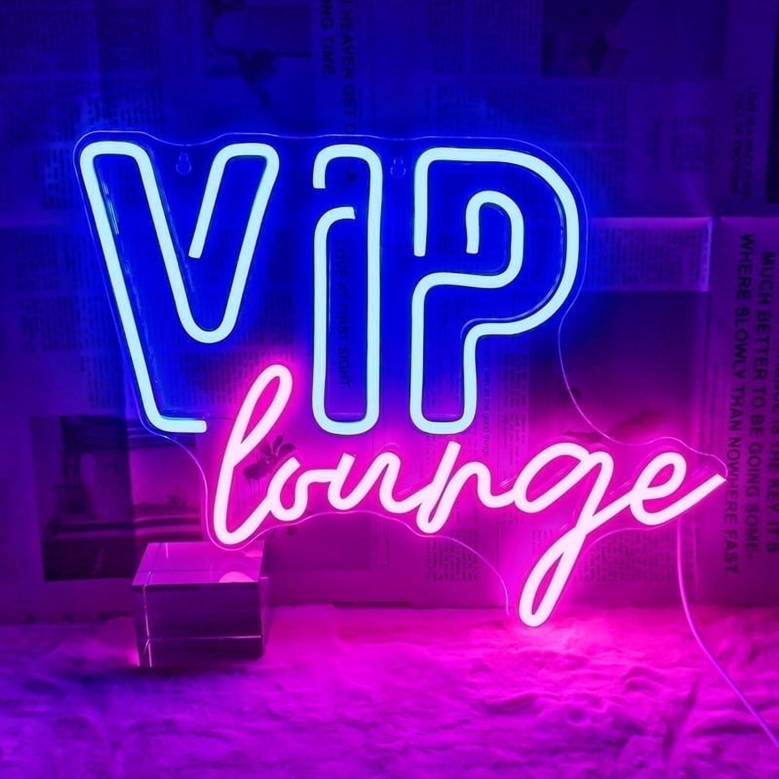 Fun Vip Window Sign CADODIS VIP Lounge Neon Sign LED Light Wall Decor USB Powered Neon Sign ...
