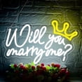 thumbnail image 1 of CADODIS Will You Marry Me Neon Sign Crown Design LED Light Proposal Engagement Wedding Party Wall Decor Romantic Celebration Gift, 1 of 5
