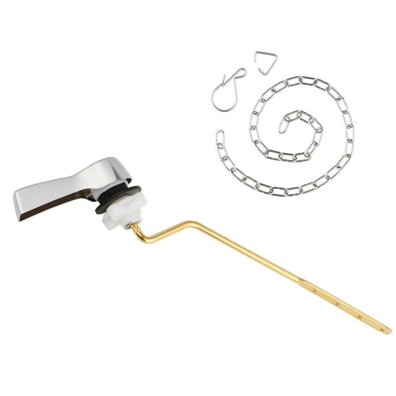 CADOVE Toilet Tank Flush Lever Replacement Side-Mounted Universal with Stainless Steel Flapper Chains Chrome