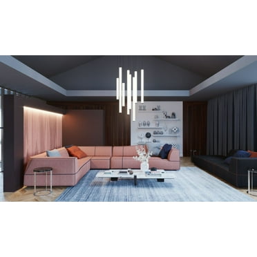 AFX Caden 48-inch LED Pendant with White Acrylic Black N/A N/A