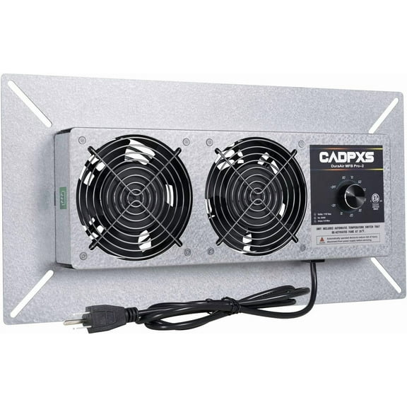 CADPXS Crawlspace Ventilation Fan 220 CFM Air Out, Crawlspace Fan Vent with Humidistat, Dehumidistat & Freeze Protection Thermostat, for Crawl Spaces Basement Garage Attic