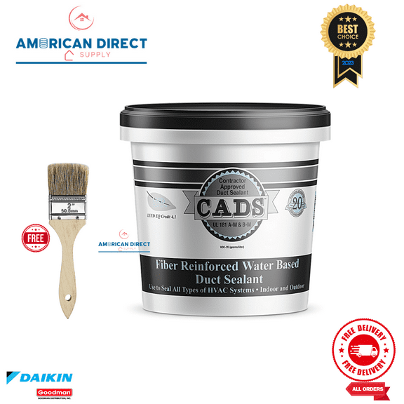 CADS DUCT SEALANT MASTIC BLACK + BRUSH