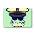 thumbnail image 1 of CADecor Abstract Art Captain Face with Hat and Mustache Doormat Mat 23.6x15.7 inches, 1 of 2