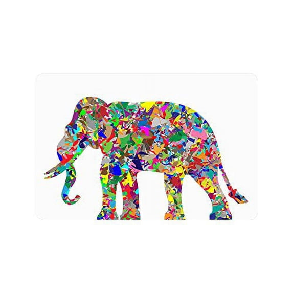 CADecor Abstract Elephant Non-Slip Machine Washable Bathroom Indoor/Outdoor Doormat 23.6x15.7 inches