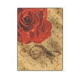thumbnail image 1 of CADecor Abstract Grunge Rose and Notes Throw Blanket Bed Sofa Blanket 58x80 inches, 1 of 3