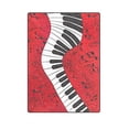 thumbnail image 1 of CADecor Abstract Piano Blanket Throw Super Soft Warm Bed or Couch Blanket 58x80 inches, 1 of 2