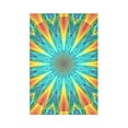 thumbnail image 1 of CADecor Aqua Gold Joy to the World Flowers, Zen Rainbow Wall Tapestry Wall Hanging Wall Art Home Decor 60x90 inches, 1 of 2