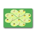 thumbnail image 1 of CADecor Art Design Clover with Ice Cream Cakes Doormat Mat 23.6x15.7 inches, 1 of 2