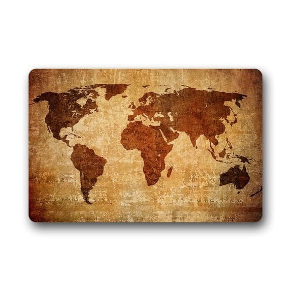 CADecor Art Print World Map Doormat Mat 23.6x15.7 inches