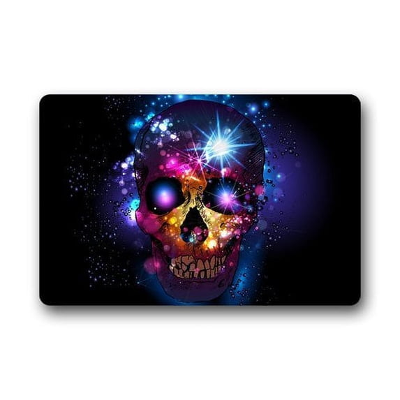 CADecor Art Skull with mystic backdrop Doormat Mat 23.6x15.7 inches