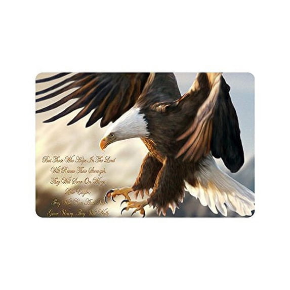 CADecor Bald Eagle Religious Non-Slip Indoor/Outdoor Doormat 23.6x15.7 inches