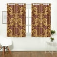 thumbnail image 1 of CADecor Baroque Flower Pattern Alphabet D Window Treatment Panel Curtains Window Curtain Kitchen Curtain,Two Piece 26x39 Inches, 1 of 4