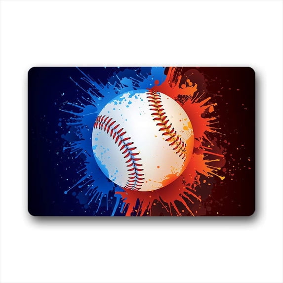 CADecor Baseball Doormat Indoor Outdoor Floor Rug 23.6x15.7 inches