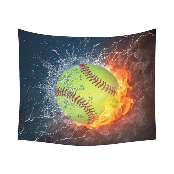 CADecor Baseball Wall Tapestry Wall Hanging Wall Art Home Decor 51x60 inches