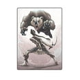 thumbnail image 1 of CADecor Battle Scene Elf Angry Bear Throw Blanket Bed Sofa Blanket 58x80 inches, 1 of 3