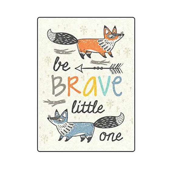 CADecor Be Brave Foxes Couch Sofa or Bed Fleece Blanket Throw 58x80 inches