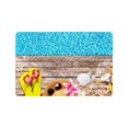 thumbnail image 1 of CADecor Beach Accessories on Wooden Indoor/Outdoor Doormat 23.6x15.7 inches, 1 of 1