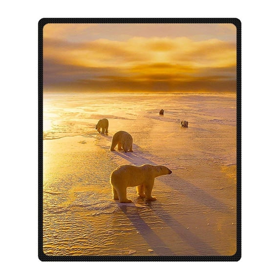 CADecor Bear Blanket Fleece Throw Blanket for Sofa or Bed 58x80 inches