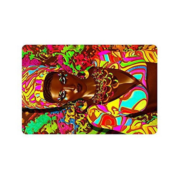 CADecor Beautiful African Women Indoor/Outdoor Doormat 23.6x15.7 inches
